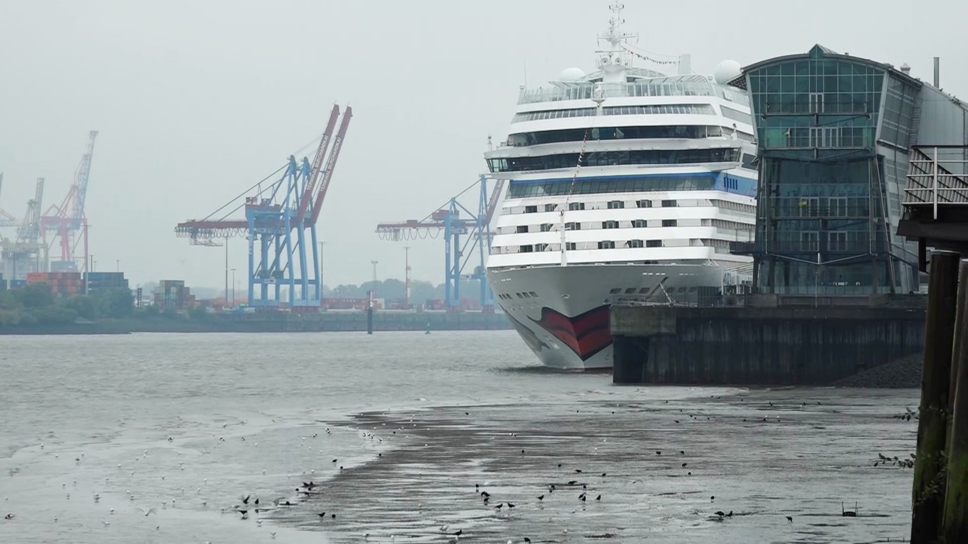 Eingeschränkter Schiffsverkehr wegen Niedrigwasser in Hamburg