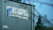 Werkshalle mit Logo "Rheinmetall Defence" © Screenshot 