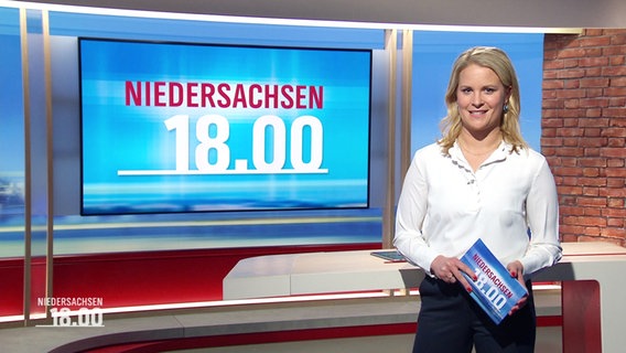 Kathrin Kampmann moderiert Niedersachsen 18.00. © Screenshot 