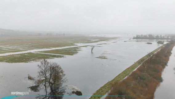 Überschwemmte Felder. © Screenshot 