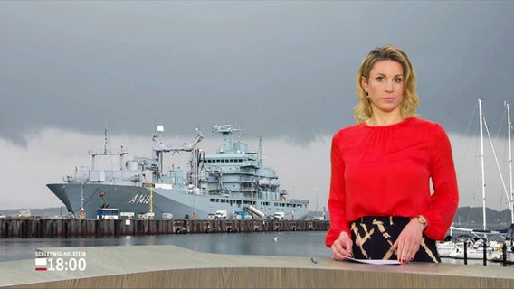 Eva Diederich moderiert das Schleswig-Holstein Magazin um 18:00 Uhr. © Screenshot 