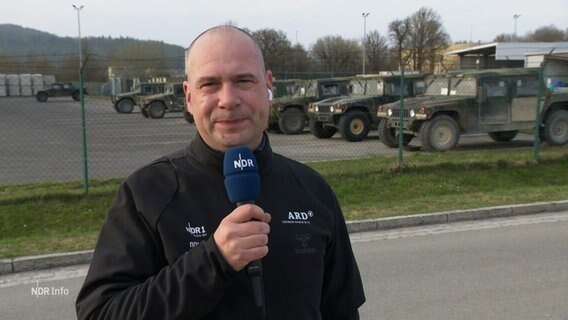 Reporter Christoph Kümmritz berichtet live vom Übungsplatz © Screenshot 