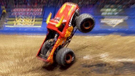 Er zal nog één monstertruck zichtbaar zijn op de show "Monster Jam".  © Schermafbeelding 