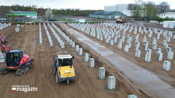 Die Baustelle des zukünftigen Energiespeichers in Bollingstedt © Screenshot 