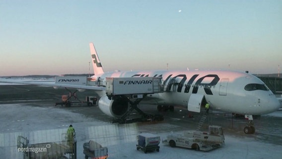 Ein Flugzeug der Airline Finnair. © Screenshot 