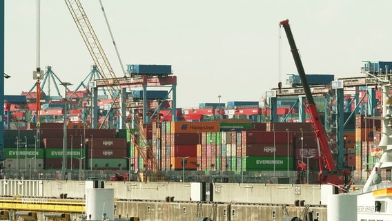 Container im Hamburger Hafen. © Screenshot 