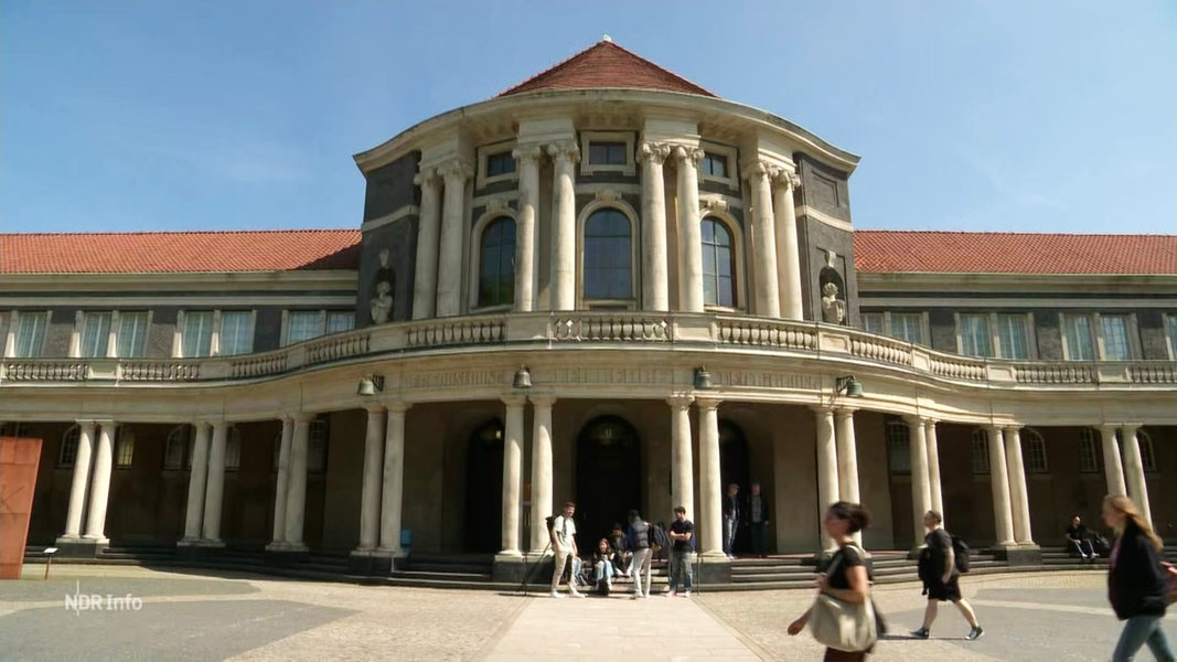 Der Eingang der Uni Hamburg.