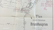 Ein alter Plan vom Ostseebad Brunshaupten. © Screenshot 
