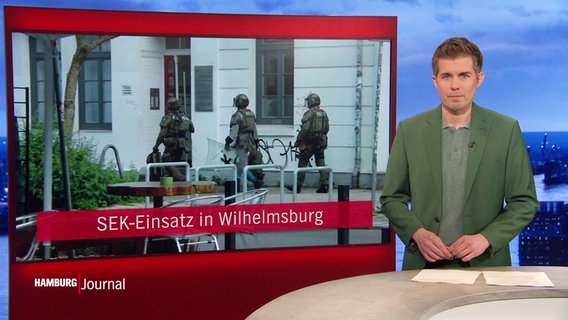 Carl-Georg Salzwedel moderiert das Hamburg-Journal um 18:00 Uhr. © Screenshot 