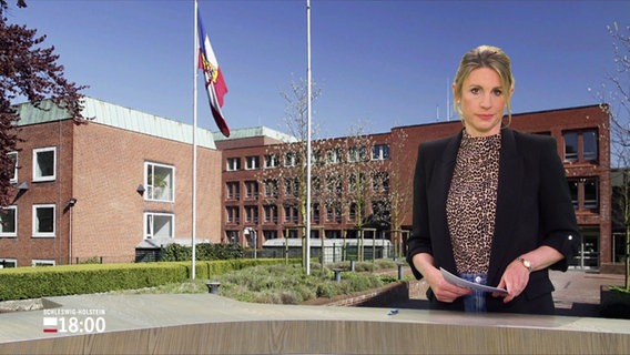 Eva Diederich moderiert das Schleswig-Holstein Journal um 18:00 Uhr. © Screenshot 