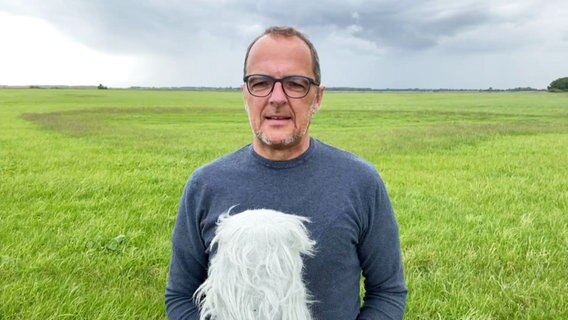 Stefan Kreibohm vom NDR Wetterstudio auf Hiddensee. © Screenshot 