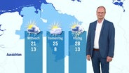 Sven Plöger mit der Wettervorhersage für die kommenden Tage. © Screenshot 