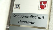 Türschild der Staatsanwaltschaft Hannover. © Screenshot 