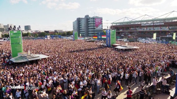 Die Menge auf dem Fanfest in Hamburg. © Screenshot 