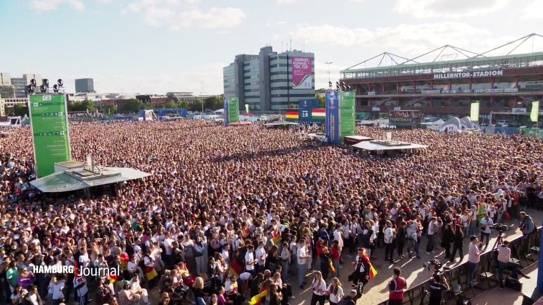 Die Menge auf dem Fanfest in Hamburg.