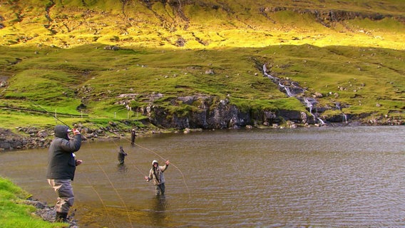 Angler stehen in einem See. © Screenshot 