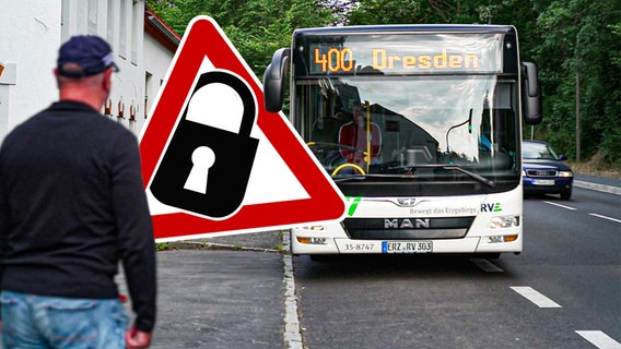 Ein Mann darf nicht in den Schnellbus einsteigen. (extra 3 vom 04.07.2024 im Ersten) © NDR 