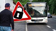 Ein Mann darf nicht in den Schnellbus einsteigen. (extra 3 vom 04.07.2024 im Ersten) © NDR 