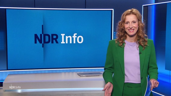 Moderatorin Ilka Petersen im Studio von NDR Info. © Screenshot 