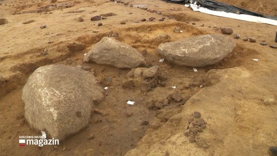 Steine eines archäologischen Fundes. © Screenshot 