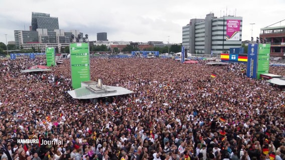 Menschenmenge beim EM-Fanfest in Hamburg © Screenshot 