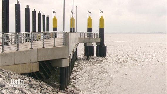 Die erneuerte Südmole auf Norderney. © Screenshot 