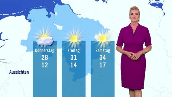 Wetterexpertin Claudia Kleinert im Studio. © Screenshot 