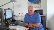 Prof. Klaus Hahnenkamp, Direktor der Klinik für Anästhesiologie der Universitätsmedizin Greifswald © Screenshot 