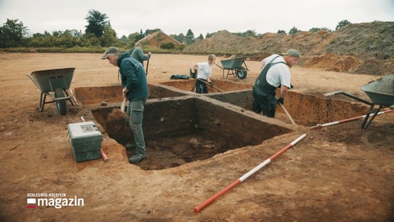 Die Ausgrabungsstätte in Ladelund. © Screenshot 