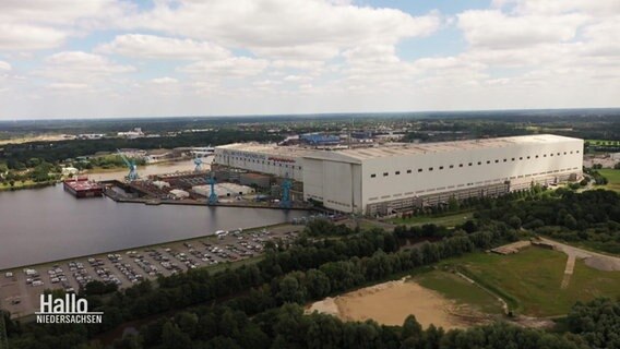 Die Meyer Werft in Papenburg. © Screenshot 