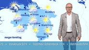 Karsten Schwanke moderiert das Wetter für Niedersachsen. © Screenshot 