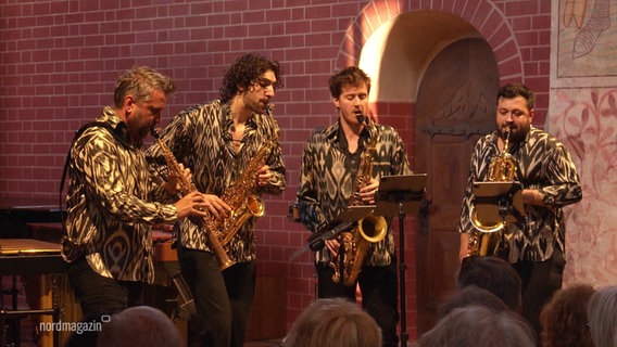 Das Signum Saxophone Quartett beim Konzert. © Screenshot 