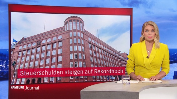 Dina Hille moderiert das Hamburg Journal um 18:00 Uhr. © Screenshot 
