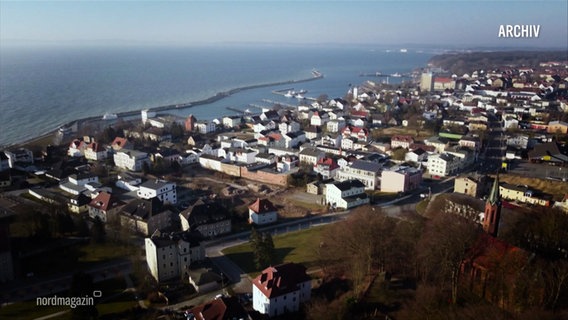 Ein Luftbild von Sassnitz. © Screenshot 