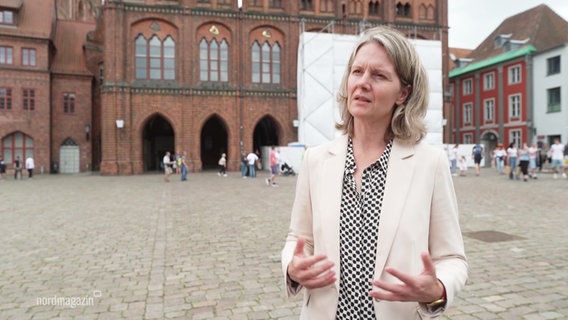Die Weltkulturerbe-Managerin von Stralsund im Interview. © Screenshot 