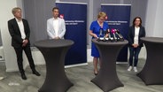 Niedersachsens Innenministerin Behrens bei einer Pressekonferenz. © Screenshot 