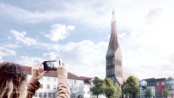 Eine Vorschau darauf, wie die künftige Nikolaikirche aussehen soll. © Screenshot 