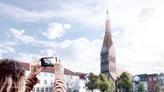 Eine Vorschau darauf, wie die künftige Nikolaikirche aussehen soll. © Screenshot 