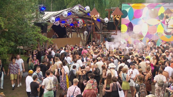 Besucher auf dem Gelände des MS Dockville in Wilhelmsburg. © Screenshot 