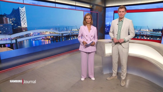 Julia-Niharika Sen und Carl-Georg Salzwedel im Studio. © Screenshot 