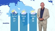 Wetter-Experte Thomas Ranft präsentiert das Wetter für die kommenden Tage am 04.08.2024. © Screenshot 