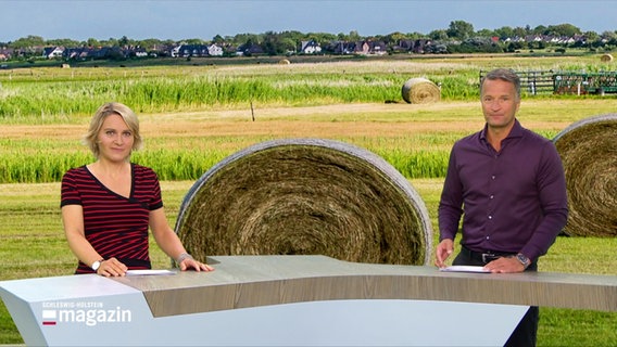 Marie-Luise Bram und Gerrit Derkowski moderieren das Schleswig-Holstein Magazin um 19:30 Uhr. © Screenshot 