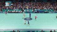 Szene vom Handballspiel Deutschland gegen Frankreich. © Screenshot 