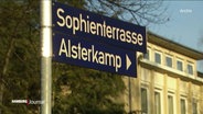 Das Straßenschild der Sophienterasse. © Screenshot 