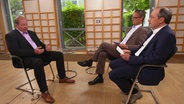 AfD-Fraktionschef Dirk Nockemann (l.) im Sommerinterview mit Jan Frenzel und Reinhard Postelt von NDR Hamburg. © Screenshot 