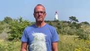 Stefan Kreibohm präsentiert das Wetter von der Insel Hiddensee. © Screenshot 