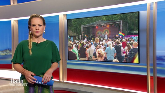 Tina Hermes moderiert Hallo Niedersachsen am 31.08.2024. © Screenshot 