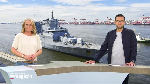 Harriet Heise und Christopher Scheffelmeyer moderieren das Schleswig-Holstein Magazin am 31.08.2024. © Screenshot 