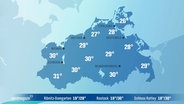 Die Wetterkarte von Mecklenburg-Vorpommern für den 6. September 2024 © Screenshot 