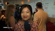 NDR Reporterin Annette Yang auf dem roten Teppich beim Radiopreis. © Screenshot 